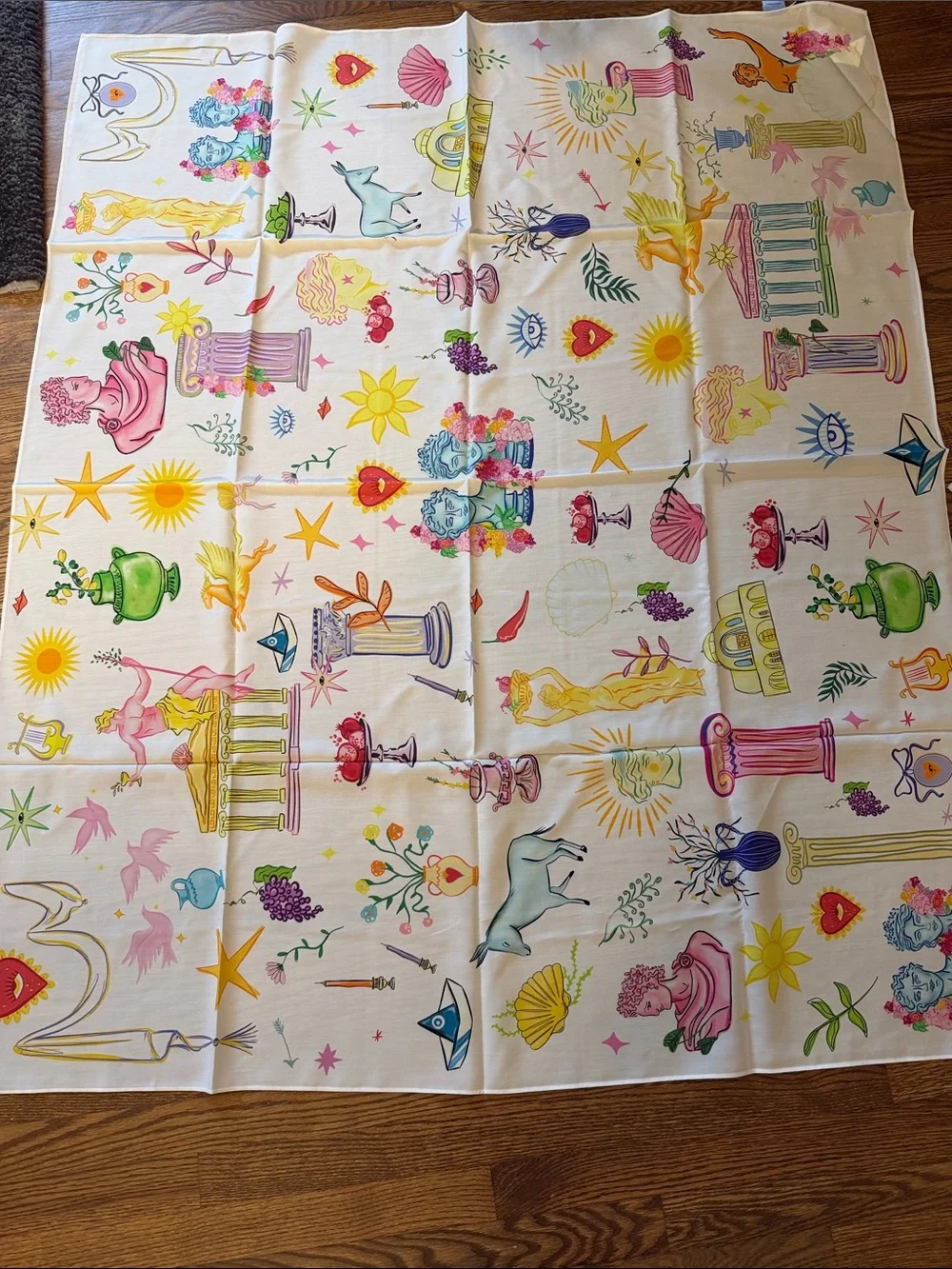 NWT Sneaky Link Silk Scarf with multicolor designs One Size